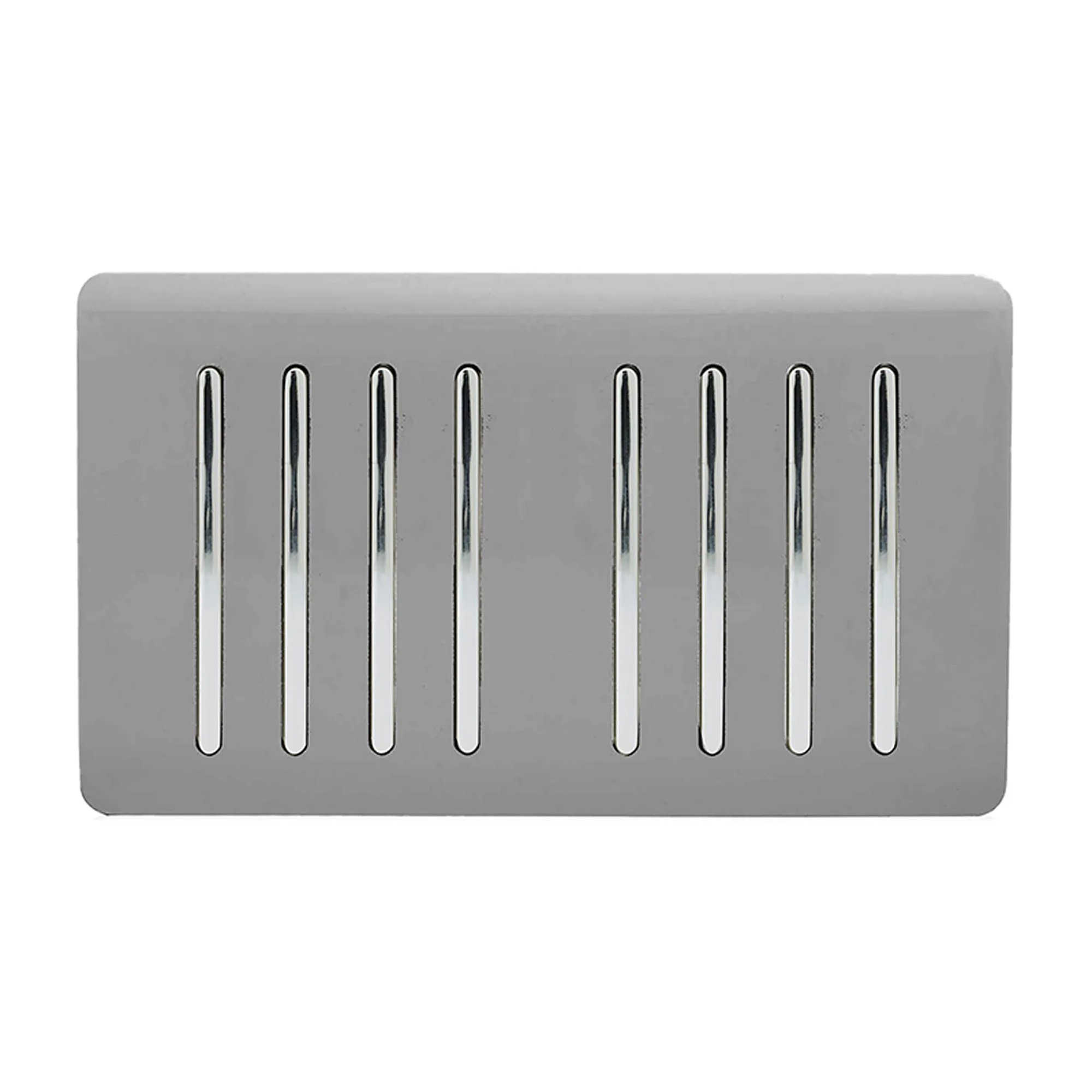 ART-SS88LG  8 Gang 2 Way 10 Amp Rocker Twin Plate Light Grey